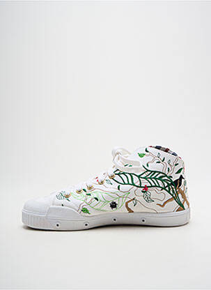 Adidași vârf rotund toc plat până la 3 cm alb SPRING COURT femeie