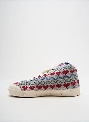 Adidași vârf rotund toc plat până la 3 cm gri SPRING COURT femeie