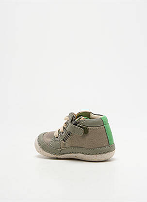 Ghete branț detașabil vârf rotund verde KICKERS băiat