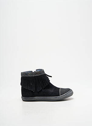 Botine/ghete arcadă plantară vârf rotund negru BELLAMY fată