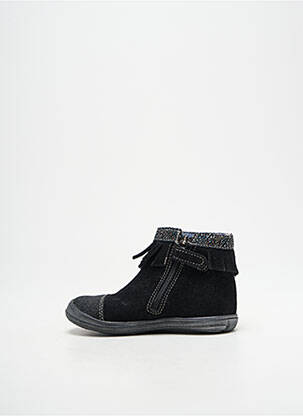 Botine/ghete arcadă plantară vârf rotund negru BELLAMY fată