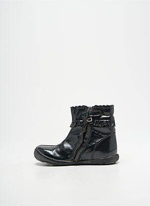 Botine/ghete material neted vârf rotund negru LITTLE MARY fată