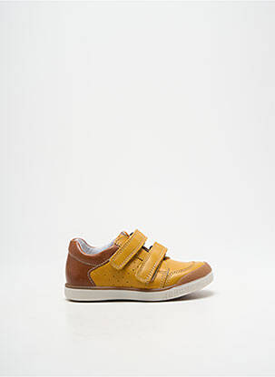 Adidași material neted vârf rotund galben BABYBOTTE băiat