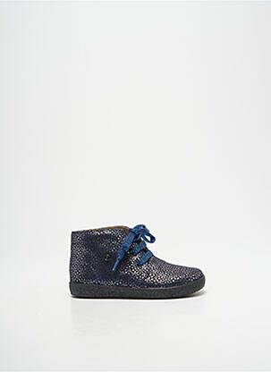 Ghete țesătură satinată vârf rotund albastru FALCOTTO fată