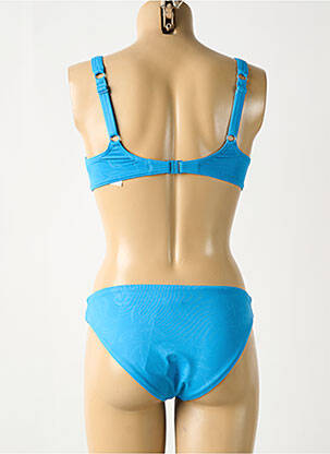Costum de baie din două piese elasticitate sutien balconet cu decolteu înalt albastru TRIUMPH femeie