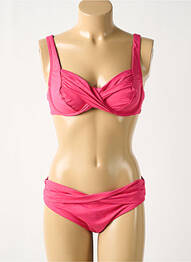 Costum de baie din două piese elasticitate sutien balconet cu decolteu înalt roz TRIUMPH femme