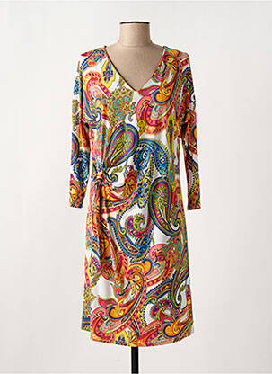 Rochie midi mâneci 3/4 mâneci 3/4 portocalie LE SINGE DE JULIE femeie