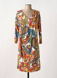 Rochie midi mâneci 3/4 mâneci 3/4 portocaliu LE SINGE DE JULIE femeie