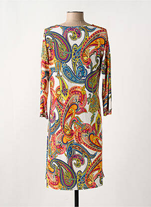 Rochie midi mâneci 3/4 mâneci 3/4 portocalie LE SINGE DE JULIE femeie