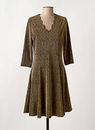 Rochie midi mâneci 3/4 mâneci 3/4 auriu LE SINGE DE JULIE femeie