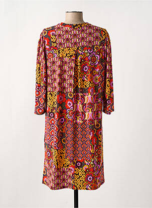 Rochie scurtă mâneci 3/4 mâneci 3/4 portocalie LE SINGE DE JULIE femeie