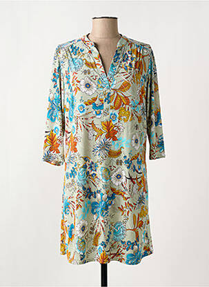 Rochie scurtă mâneci 3/4 mâneci 3/4 verde LE SINGE DE JULIE femeie