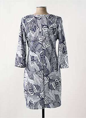 Rochie midi mâneci 3/4 mâneci 3/4 albastru LE SINGE DE JULIE femeie
