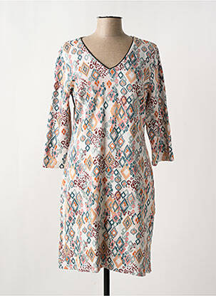 Rochie midi mâneci 3/4 mâneci 3/4 portocalie LE SINGE DE JULIE femeie