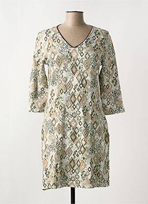 Rochie midi mâneci 3/4 mâneci 3/4 verde LE SINGE DE JULIE femeie