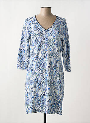 Rochie midi mâneci 3/4 mâneci 3/4 albastru LE SINGE DE JULIE femeie