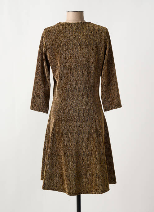 Rochie midi mâneci 3/4 mâneci 3/4 auriu LE SINGE DE JULIE femme