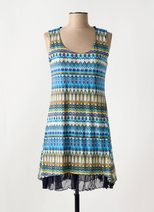 Rochie scurtă fără mâneci fără mâneci albastru LE SINGE DE JULIE femme