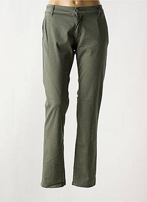 Pantalon slim buzunare verde PLEASE femeie