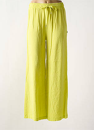 Pantalon drept talie elastică galben PLEASE femeie