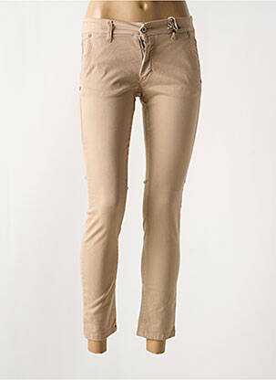 Pantalon slim buzunare bej PLEASE femeie
