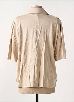 Polo croială dreaptă mâneci scurte bej IMPERIAL femeie