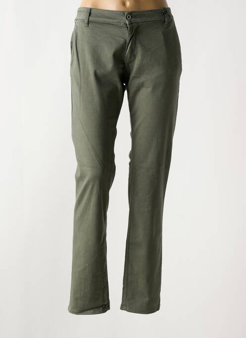 Pantalon slim verde PLEASE femeie