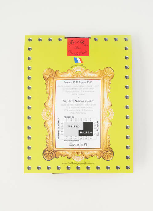 Colanți roșu BERTHE AUX GRANDS PIEDS femeie