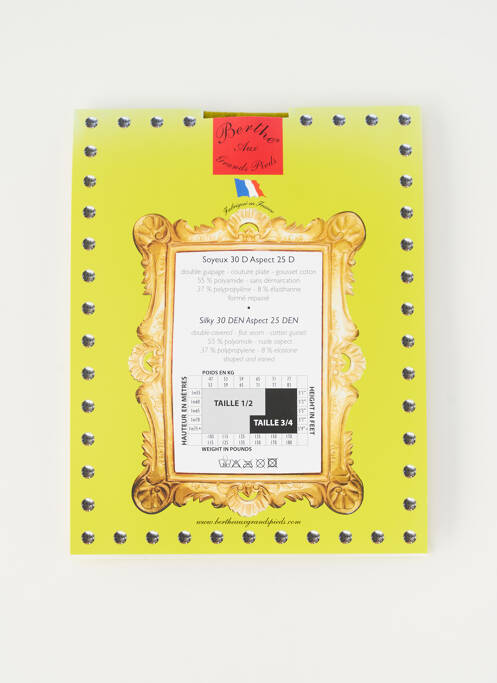 Colanți verde BERTHE AUX GRANDS PIEDS femeie