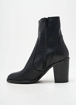 Botine/ghete material neted toc de 7 la 9 cm negru NGY femeie