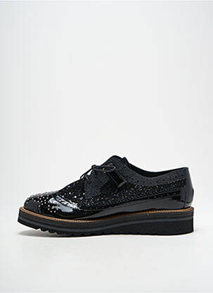 Derby-uri material neted toc plat până la 3 cm negru PHILIPPE MORVAN femeie