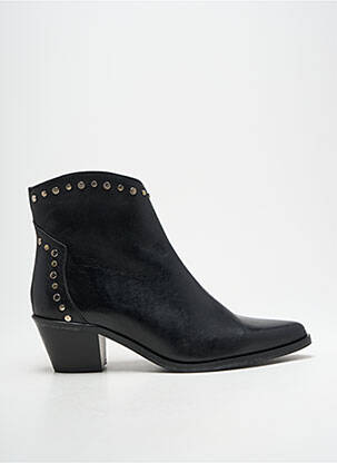 Botine/ghete material neted toc de 4 la 6 cm negru NGY femeie