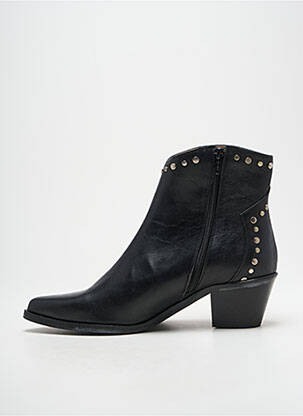 Botine/ghete material neted toc de 4 la 6 cm negru NGY femeie