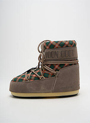 Botine/ghete umplută toc plat până la 3 cm verde MOON BOOT femeie