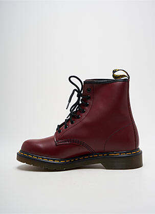 Botine/ghete material neted toc plat până la 3 cm roșu DR MARTENS femeie