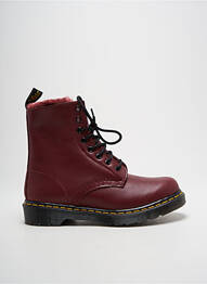 Botine/ghete material neted toc plat până la 3 cm violet DR MARTENS femme