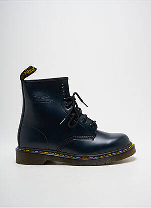 Botine/ghete material neted toc plat până la 3 cm albastru DR MARTENS femeie