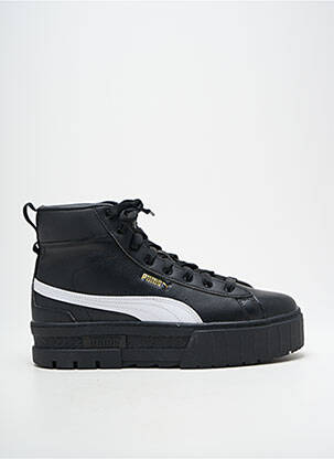 Adidași material neted toc de 4 la 6 cm negru PUMA femeie