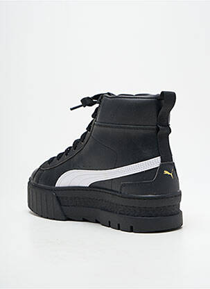 Adidași material neted toc de 4 la 6 cm negru PUMA femeie