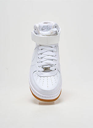Adidași material neted toc plat până la 3 cm alb NIKE femeie