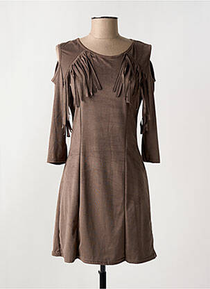 Rochie scurtă maro ELL'A femeie