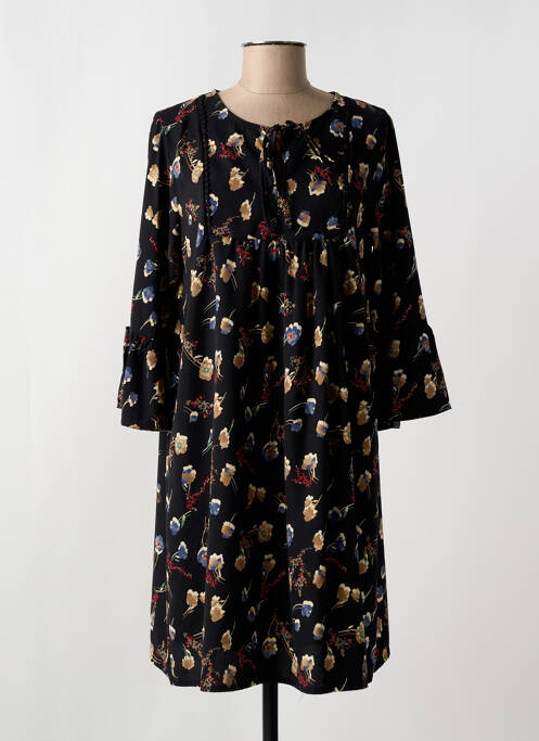 Rochie midi imprimeu floral mâneci lungi negru ROMEO POUR JULIETTE femme