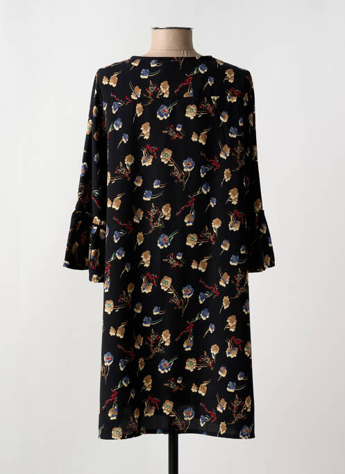 Rochie midi imprimeu floral mâneci lungi negru ROMEO POUR JULIETTE femme