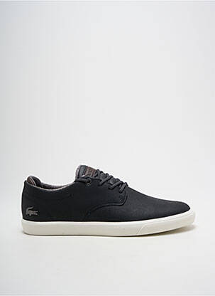 Adidași material neted vârf rotund negru LACOSTE bărbat