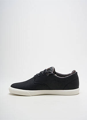 Adidași material neted vârf rotund negru LACOSTE bărbat