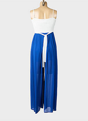 Salopetă-pantalon croială fluidă bretele subțiri albastru RINASCIMENTO femeie