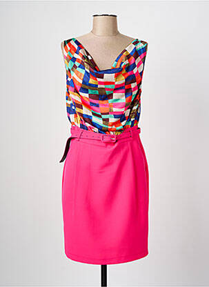 Rochie midi roz HIPPOCAMPE femeie