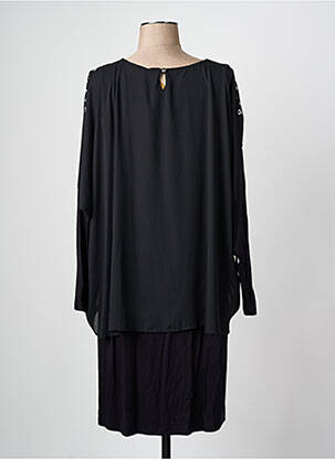 Rochie midi imprimeu fantezie mâneci lungi negru ALAIN MURATI femeie