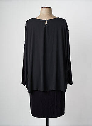 Rochie midi imprimeu fantezie mâneci lungi negru ALAIN MURATI femeie