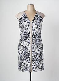 Rochie midi imprimeu fantezie mâneci scurte gri ROMEO POUR JULIETTE femme